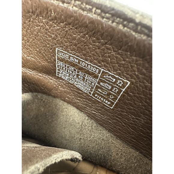 UGG Lamont Leather Chukka Boots Men's 11.5 Chestnut Brown Laced Shoes Uggs - Picture 11 of 12